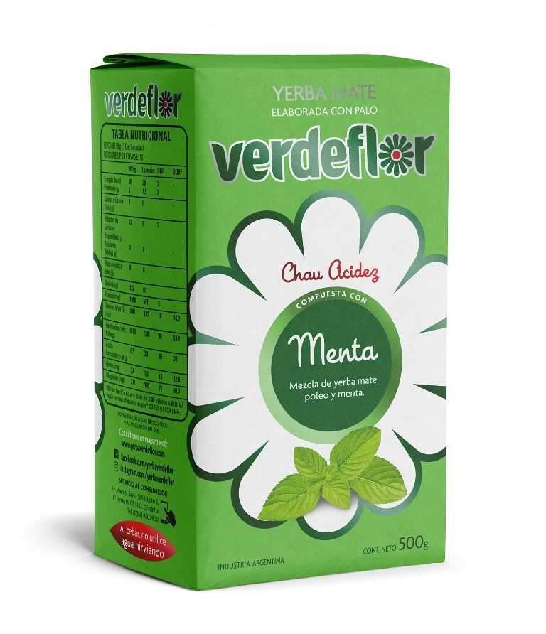 Yerba Mate Verdeflor Mint 500 g / 1.1Lb.